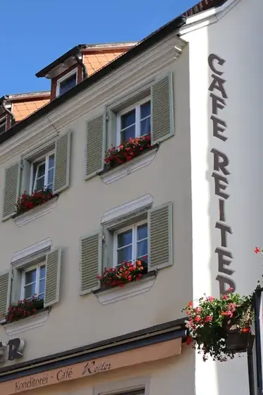 Fassade des Café Reiter in Donaueschingen